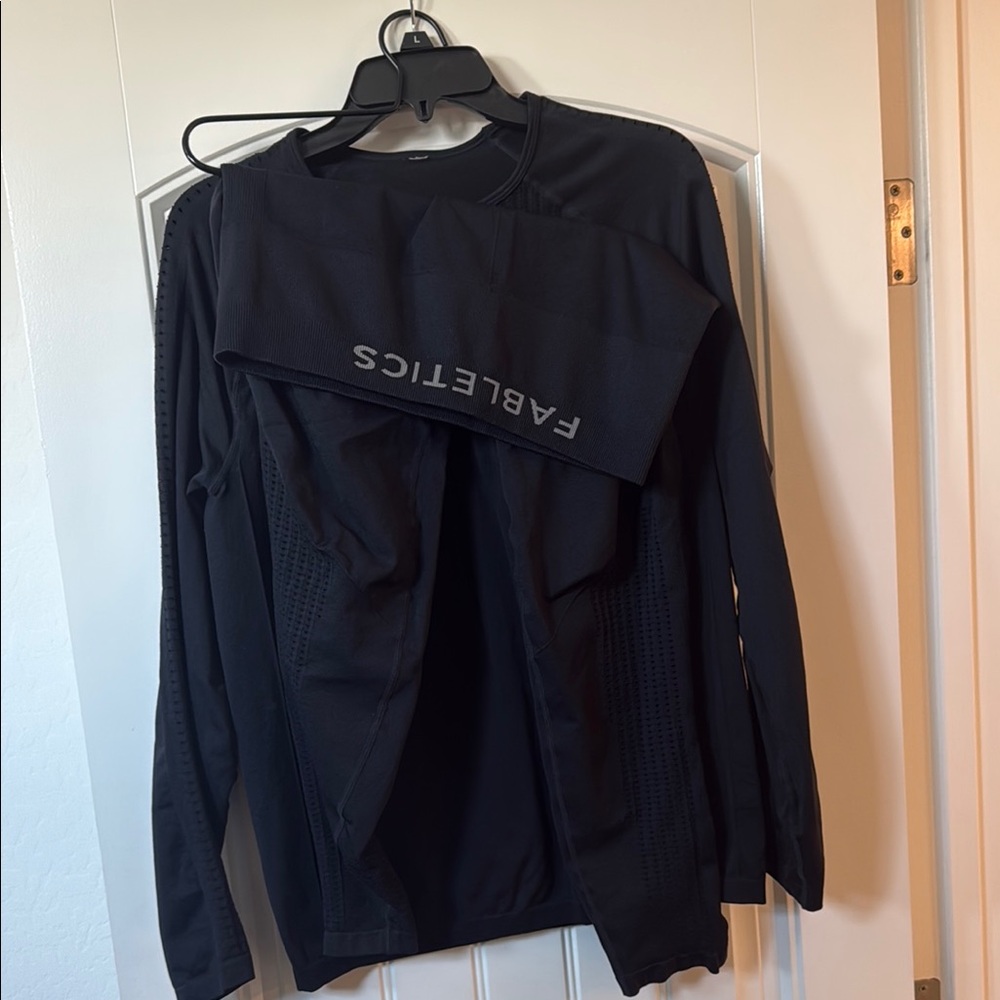 Fabletics Black Lightweight Shirt Jacket